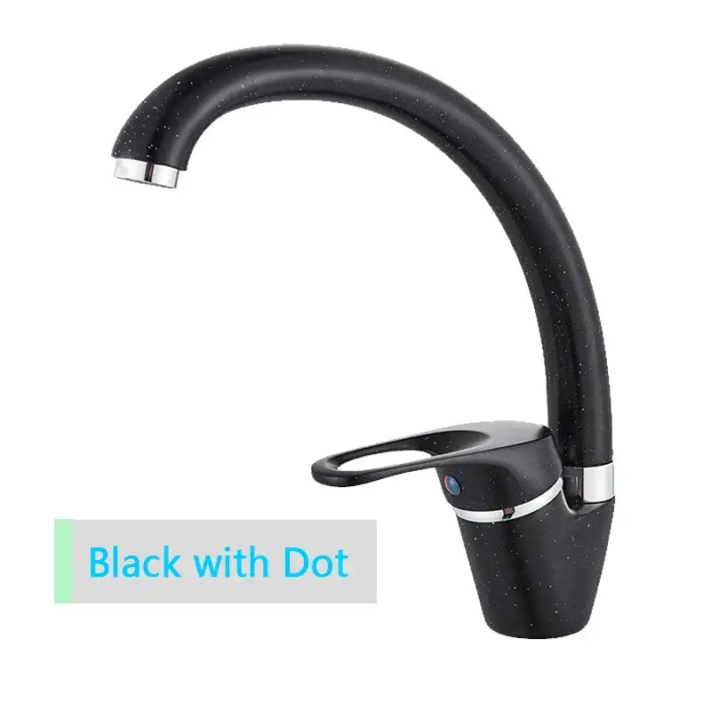 Beige brass kitchen faucet with 360 swivel spout single handle mixer