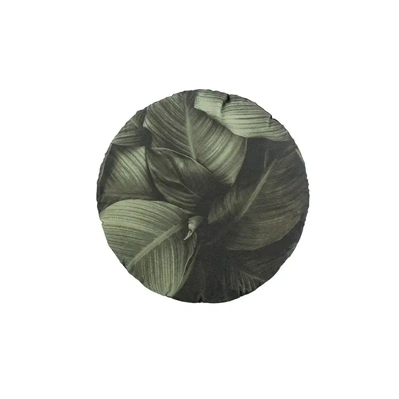 Beige cartoon print velvet cushion cover living room jungle decor