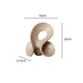 Beige ceramic coral hollow sculpture living room abstract decor