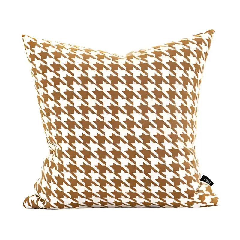 Beige geometric jacquard cushion cover living room pillow accent