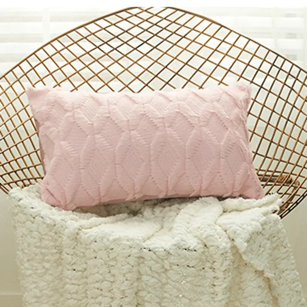 Beige & gray geometric diamond pattern cushion cover living room