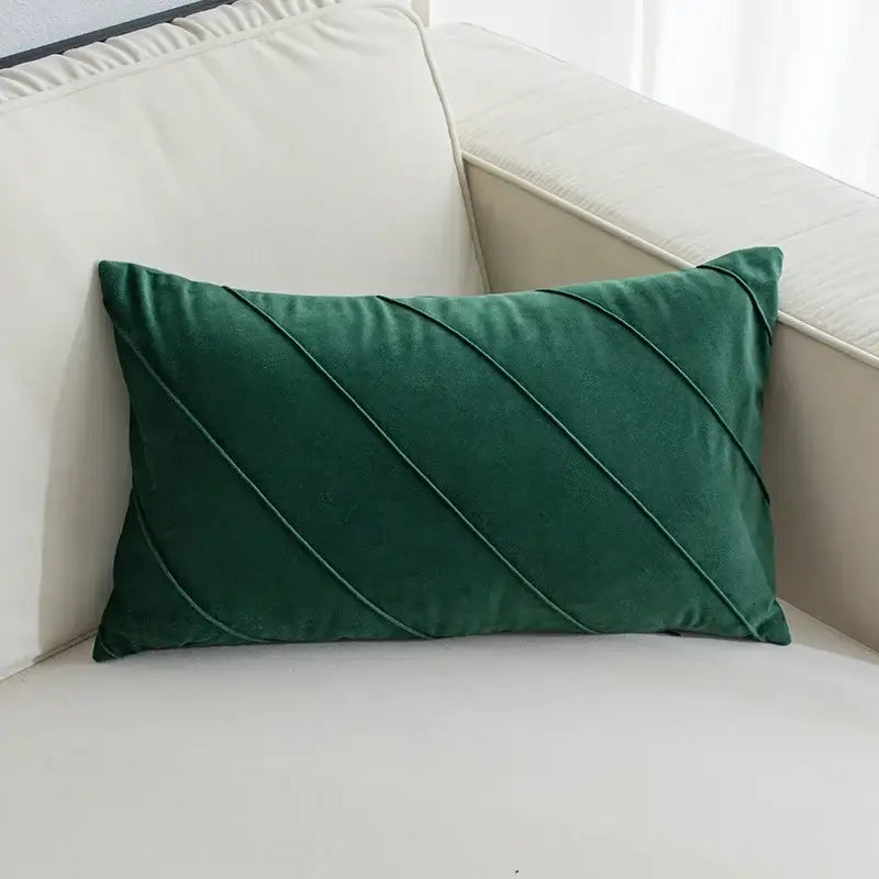 Beige & pink hand pleat embroidered cushions living room velvet pillow