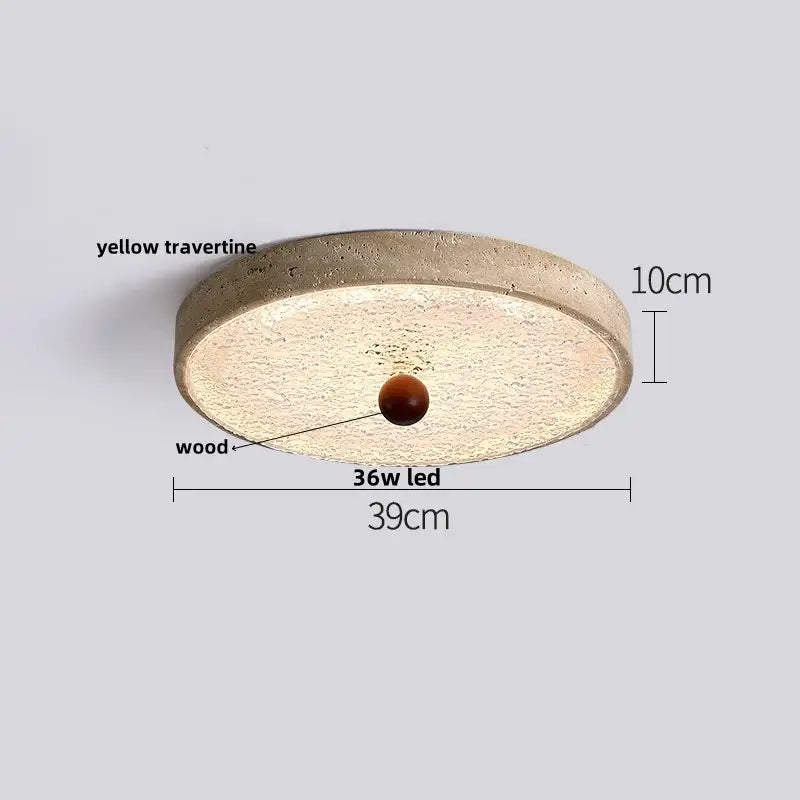 Beige speckled stone led ceiling light bedroom oval pe shade
