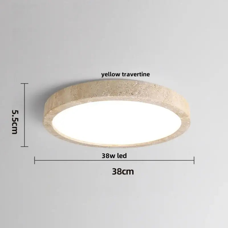Beige speckled stone led ceiling light bedroom oval pe shade