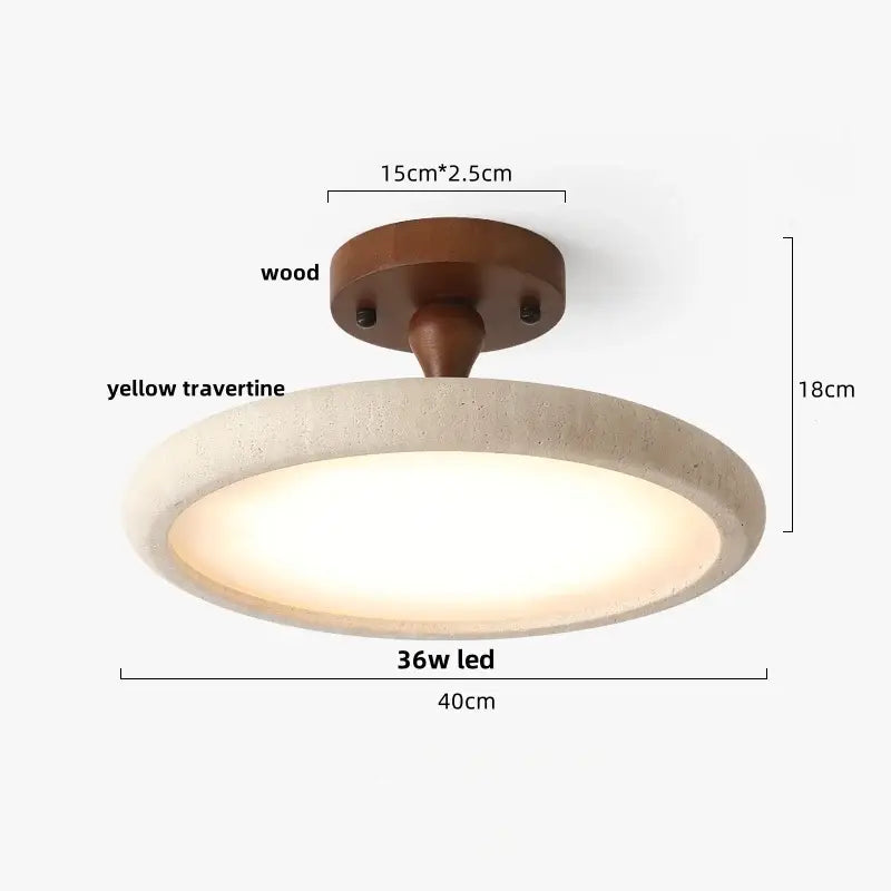 Beige speckled stone led ceiling light bedroom oval pe shade