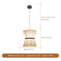 Beige tapered cocoon cloth chandelier kitchen pendant light
