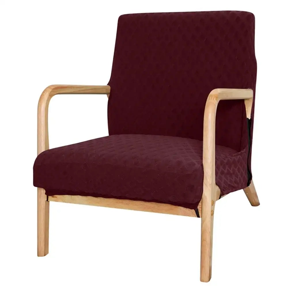 Beige textured jacquard elastic seat covers dining room chair decor