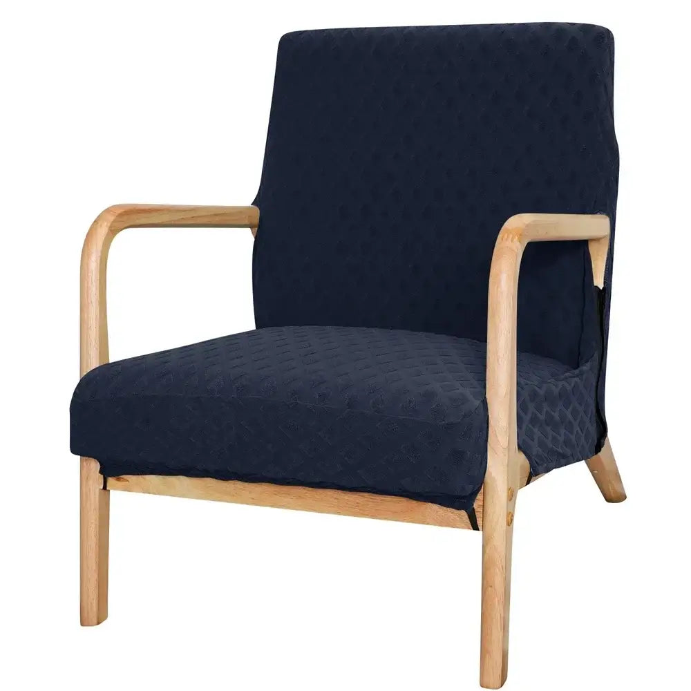 Beige textured jacquard elastic seat covers dining room chair decor