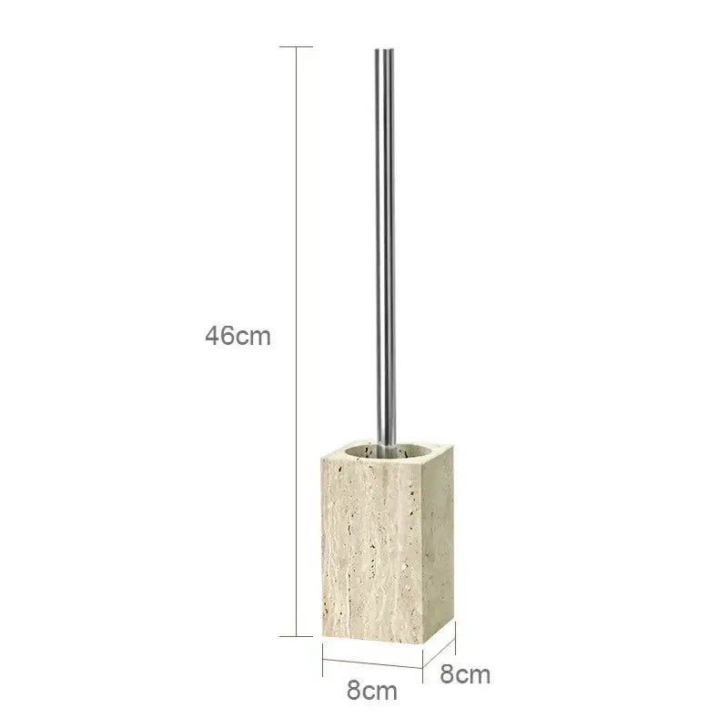 Beige travertine marble bathroom accessories set with tray
