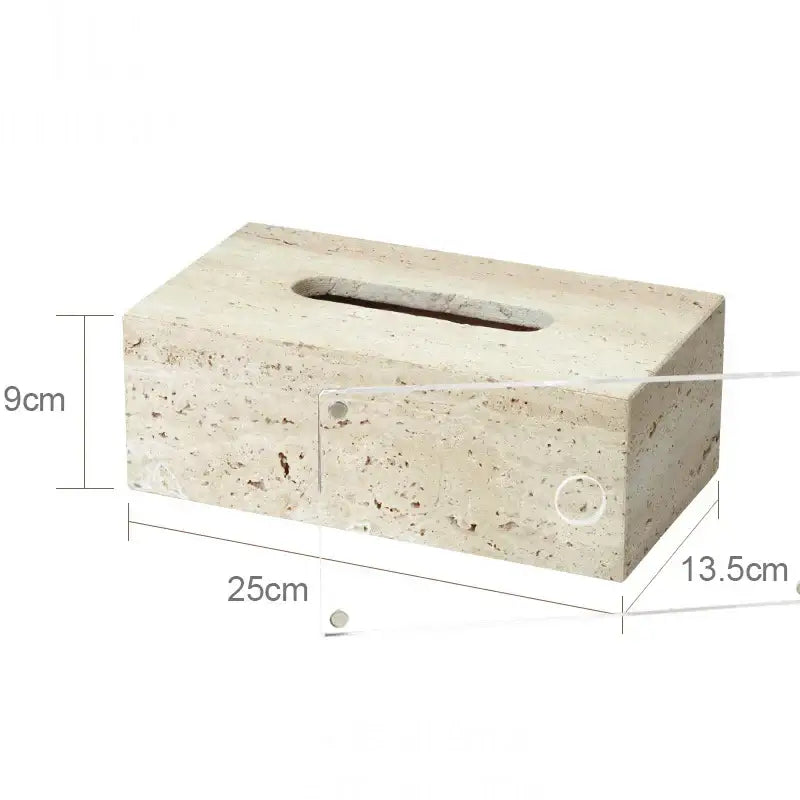 Beige travertine marble bathroom accessories set with tray