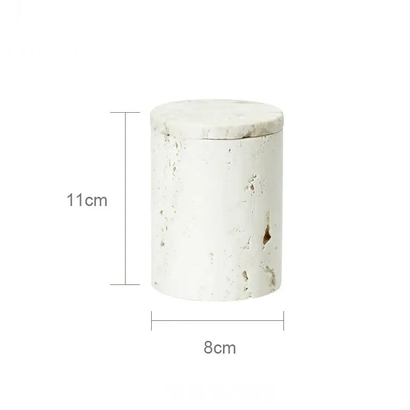 Beige travertine marble bathroom set with chrome pump dispensers