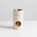 Beige travertine stone essential oil burner bedroom oil diffuser tray