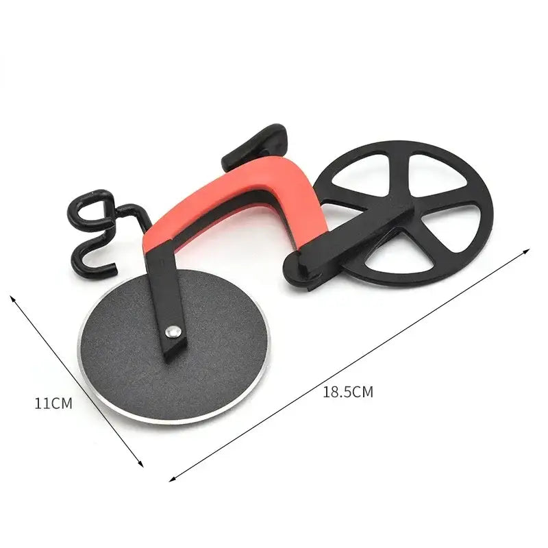 Bicycle stainless steel pizza cutter slicer set kitchen tool