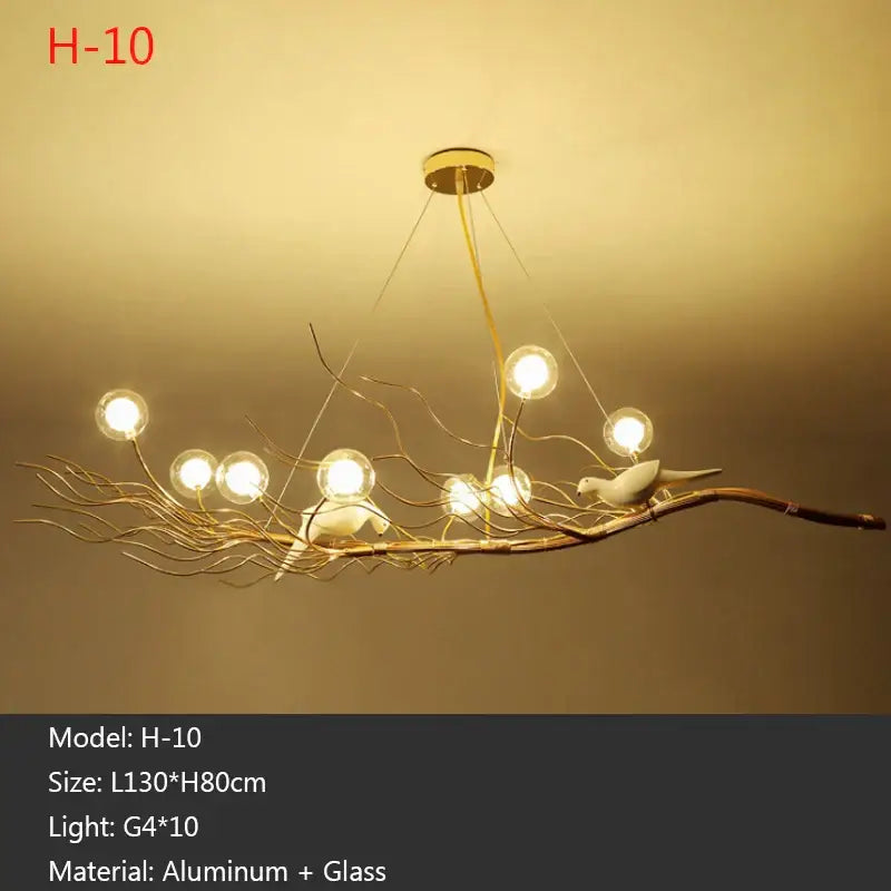 Bird nest led pendant light for dining room and cafe decor