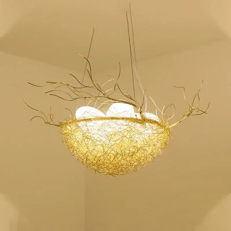 Bird nest led pendant light for dining room and cafe decor