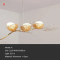 Bird nest led pendant light for dining room and cafe decor