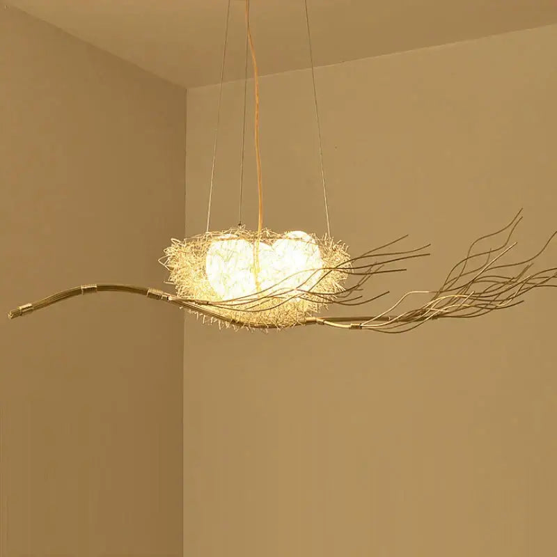 Bird nest led pendant light for dining room and cafe decor