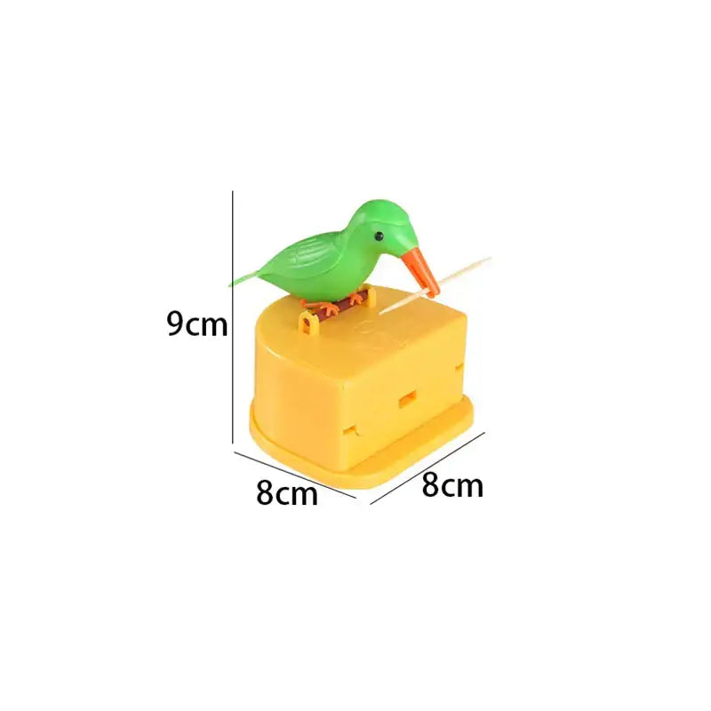 Birdie toothpick holder yellow & green kitchen storage dispenser