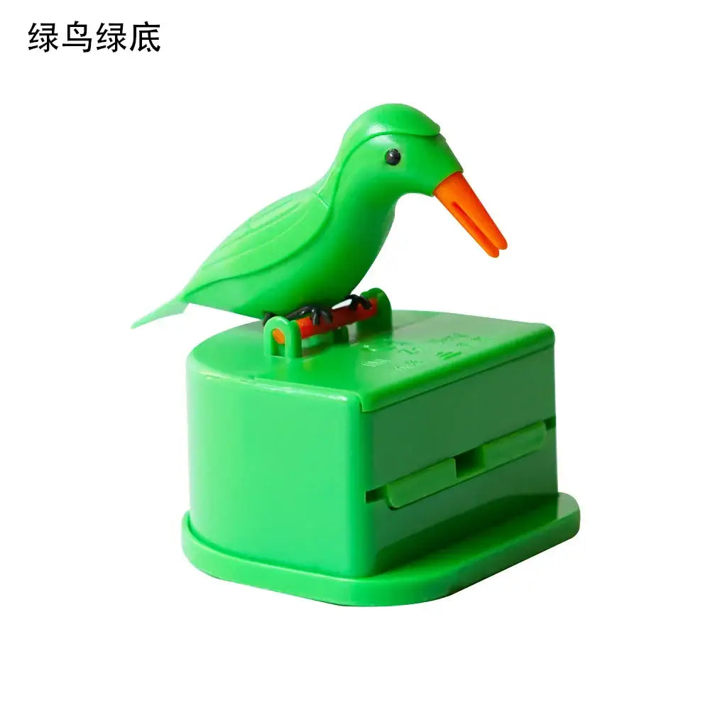 Birdie toothpick holder yellow & green kitchen storage dispenser