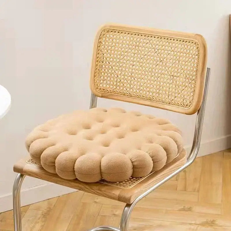 Biscuit sofa cushion cream fluffy cookie decor for living room