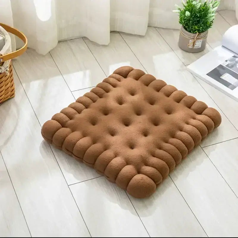 Biscuit sofa cushion cream fluffy cookie decor for living room