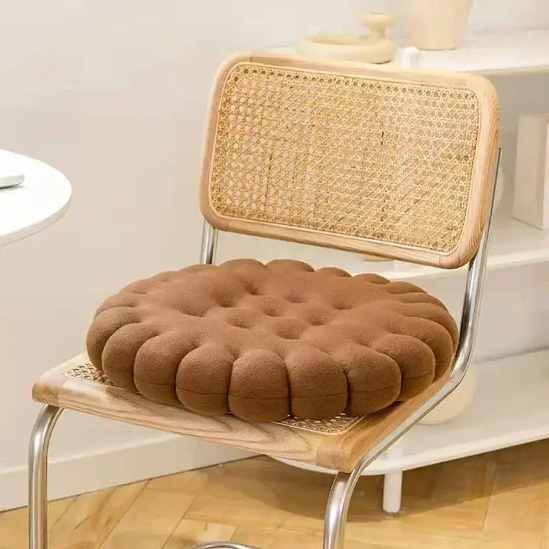 Biscuit sofa cushion cream fluffy cookie decor for living room