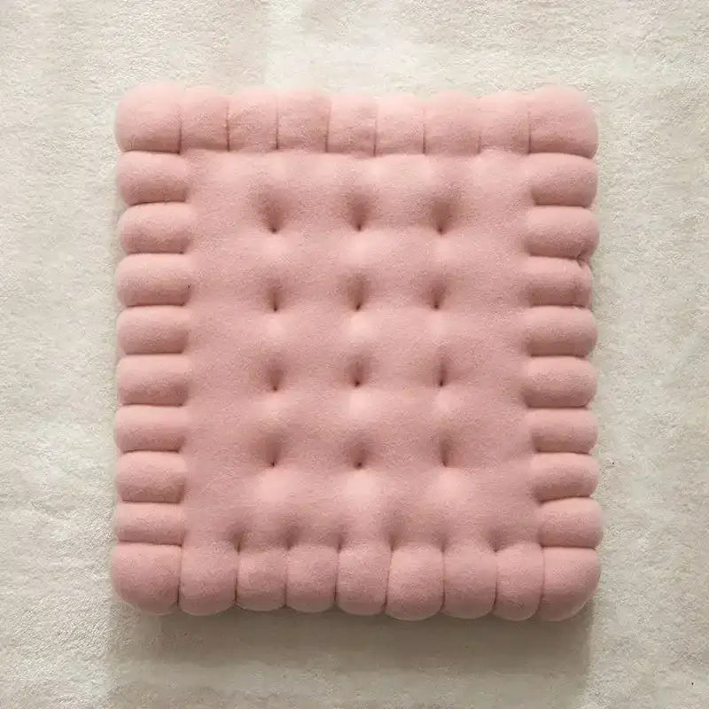 Biscuit sofa cushion cream fluffy cookie decor for living room