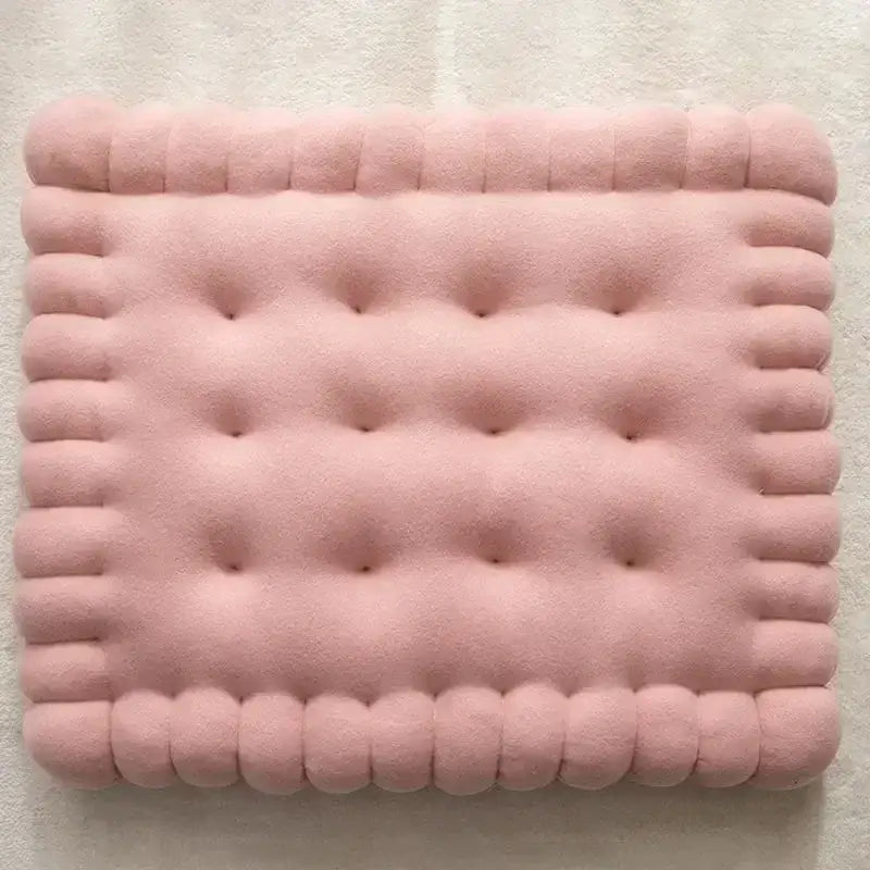 Biscuit sofa cushion cream fluffy cookie decor for living room
