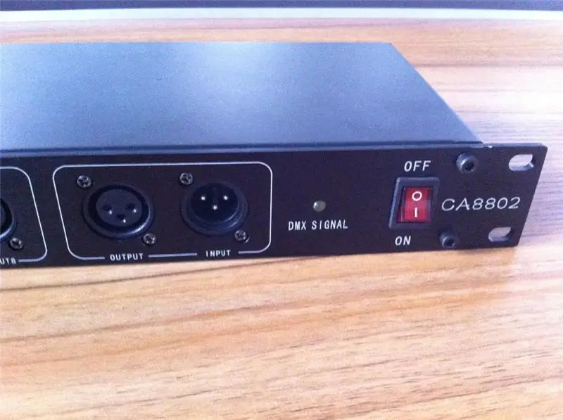 Black 8-way dmx512 splitter stage lighting signal amplifier