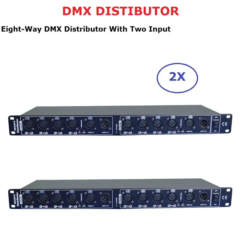 Black 8dmx2fu distributor 8 way dmx512 light stage signal amplifier
