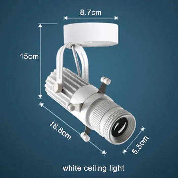 Black adjustable aperture led spotlight commercial track light