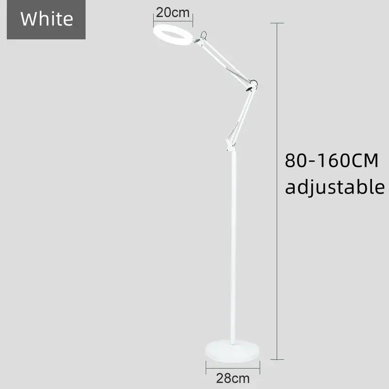 Black adjustable led moon beauty light bedroom floor lamp