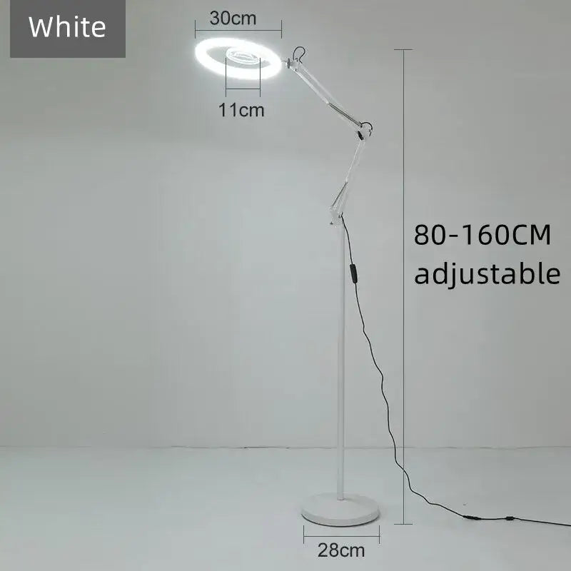 Black adjustable led moon beauty light bedroom floor lamp
