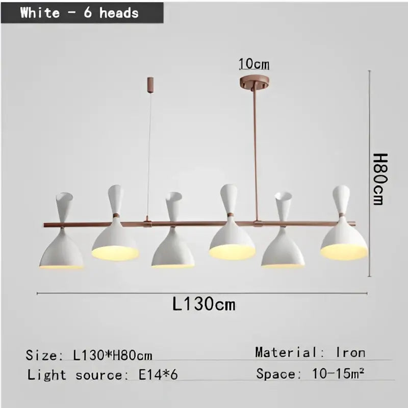 Black and brass nordic led multiple head chandelier for living room
