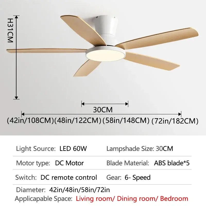 Black and dark wood ceiling fan light with remote living room