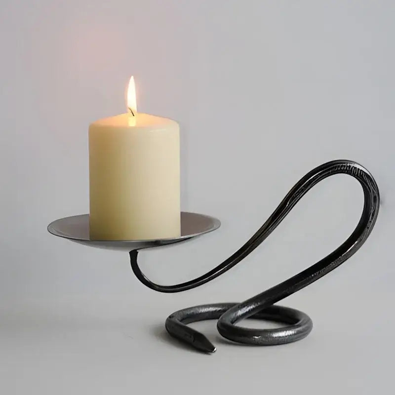 Black and gold banana candlestick holder for dining room decor