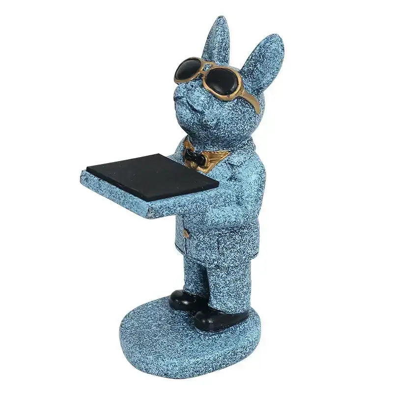 Black and iridescent purple cartoon bear watch stand bedroom decor