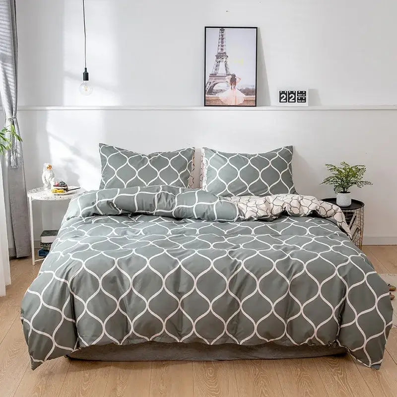 Black and rose gold leopard print duvet set bedroom bedding