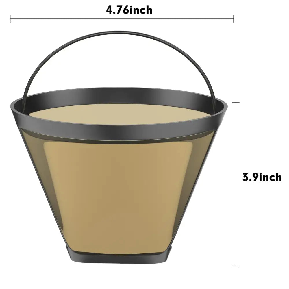 Black and silver reusable cone coffee maker filter kitchen accessory