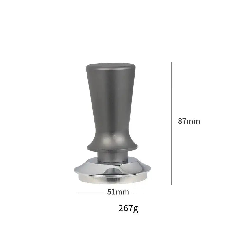 Black and stainless steel adjustable coffee tamper kitchen barista tool