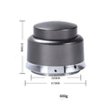 Black and stainless steel adjustable coffee tamper kitchen barista tool
