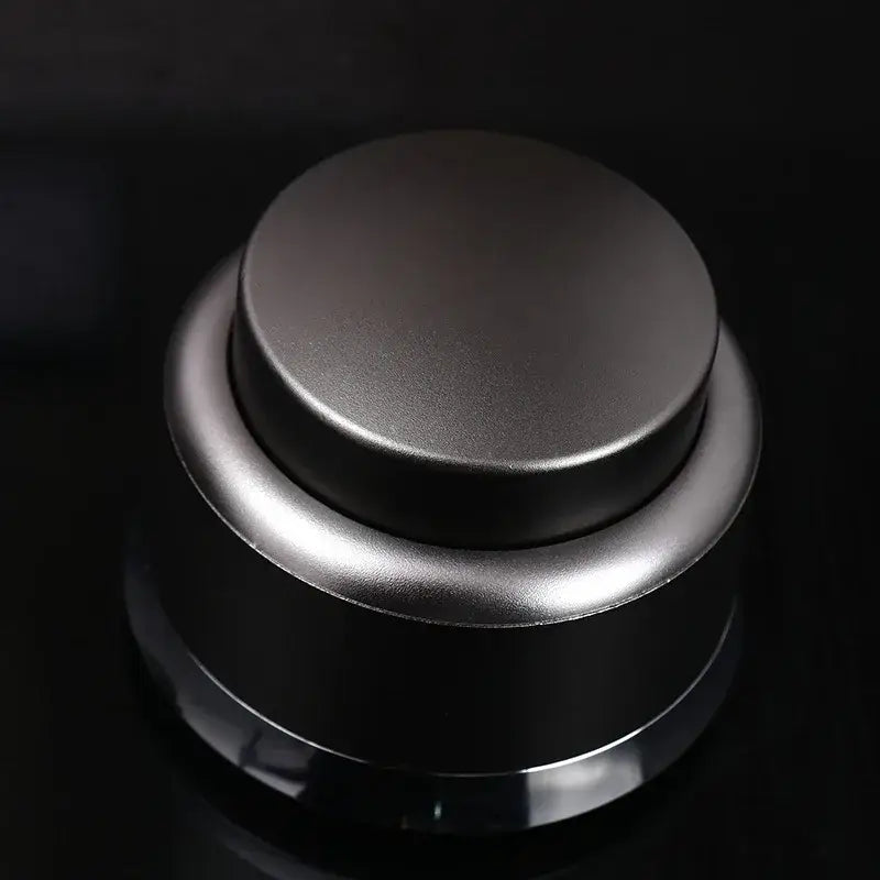 Black and stainless steel adjustable coffee tamper kitchen barista tool