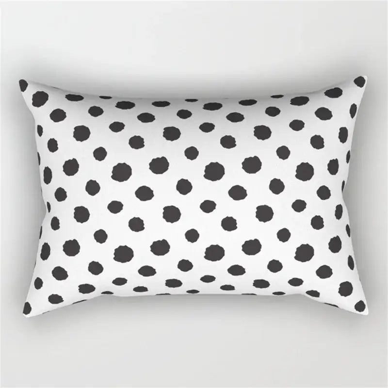 Black and white geometric wave line pillowcase set bedroom decor