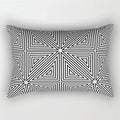 Black and white geometric wave line pillowcase set bedroom decor