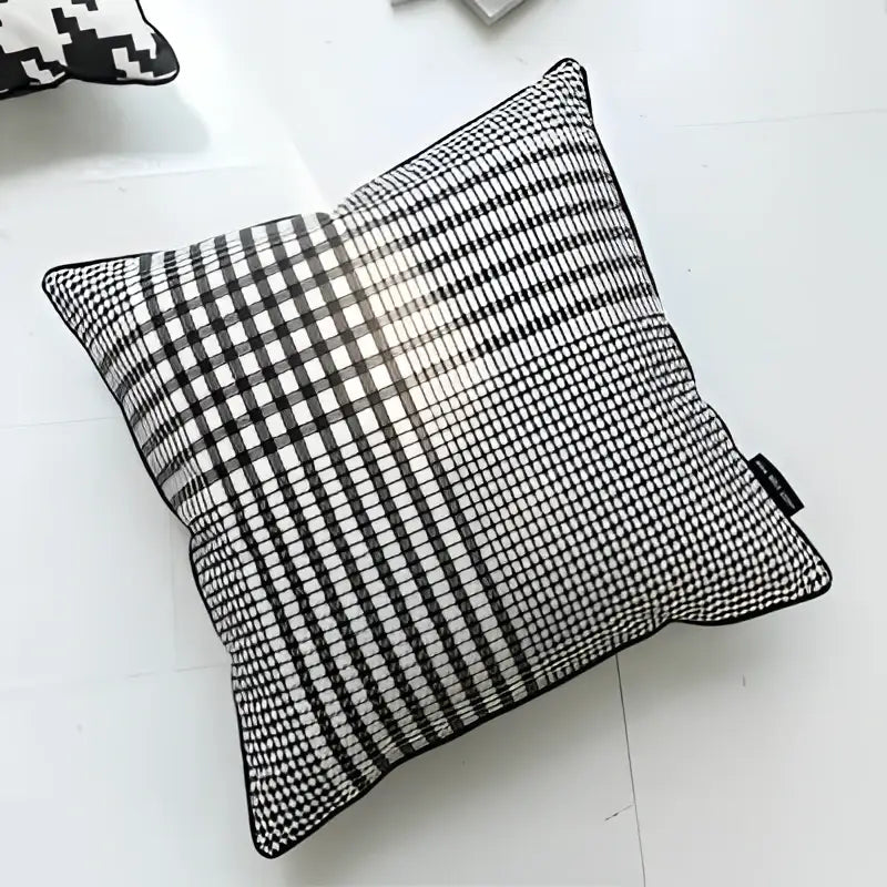Black and white hounds tooth cushion cover living room throw pillow