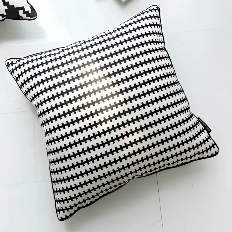 Black and white hounds tooth cushion cover living room throw pillow
