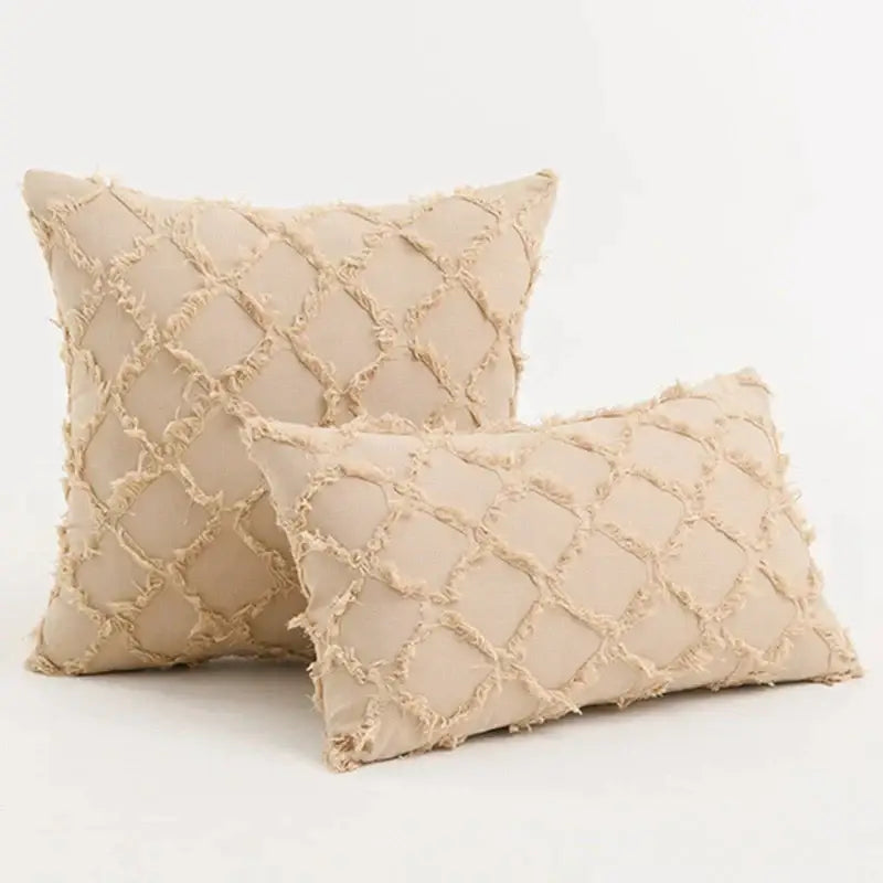 Black boho lumbar pillow cover bedroom textured woven decor