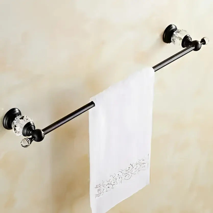 Black brass & crystal bathroom accessories set – bathroom hardware
