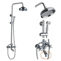 Black bronze rainfall shower mixer tap with handheld spray bathroom