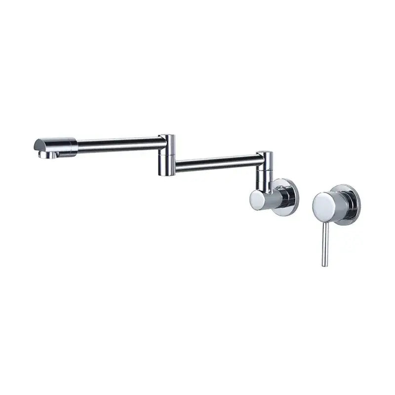 Black brushed gold kitchen pot filler wall mounted dual handle tap